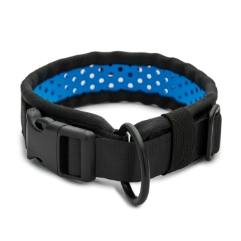 Preview: SOFTY Halsband | Länge: 45-51cm | Breite: 3,8cm | Farbe: schwarz/blau